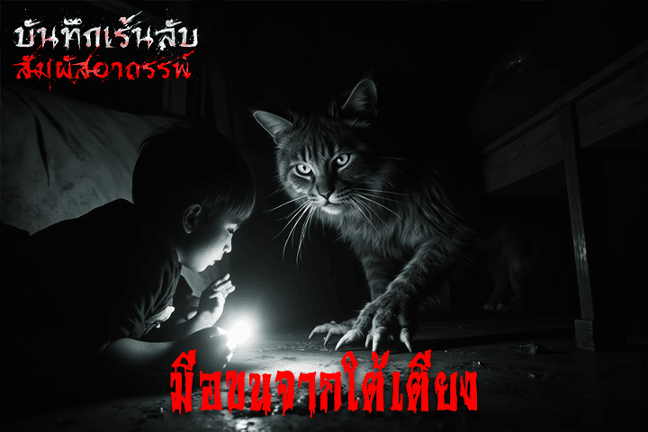 มือขนจากใต้เตียง